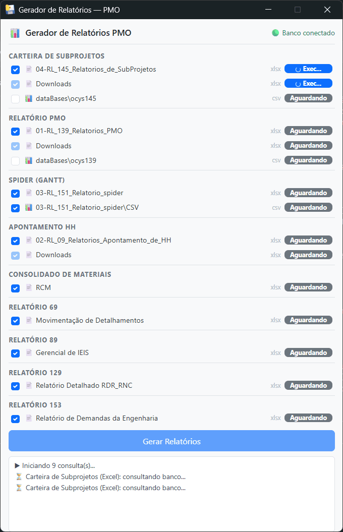 Bot - Relatorios direto do banco